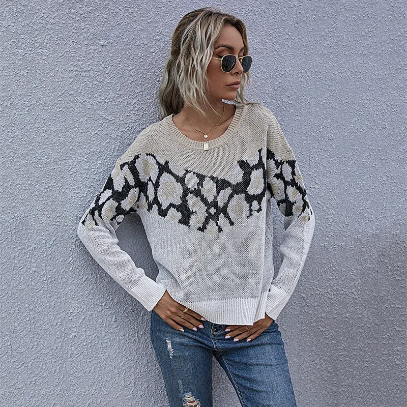 Autumn New Arrival Women Sweaters 2020 Casual Vintage Print O-neck Loose Knitted Sweaters
Autumn New Arrival Women Sweaters 2020 Casual Vintage Print O-neck Loose Knitted Sweaters