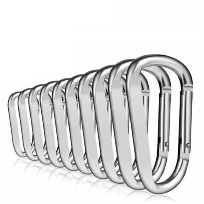 50/100 Pcs Key Chain Buckles hook Clasps Silver/Black Aluminum Detachable Carabiner for Outdoor camping hiking backpack belt
50/100 Pcs Key Chain Buckles hook Clasps Silver/Black Aluminum Detachable Carabiner for Outdoor camping hiking backpack belt