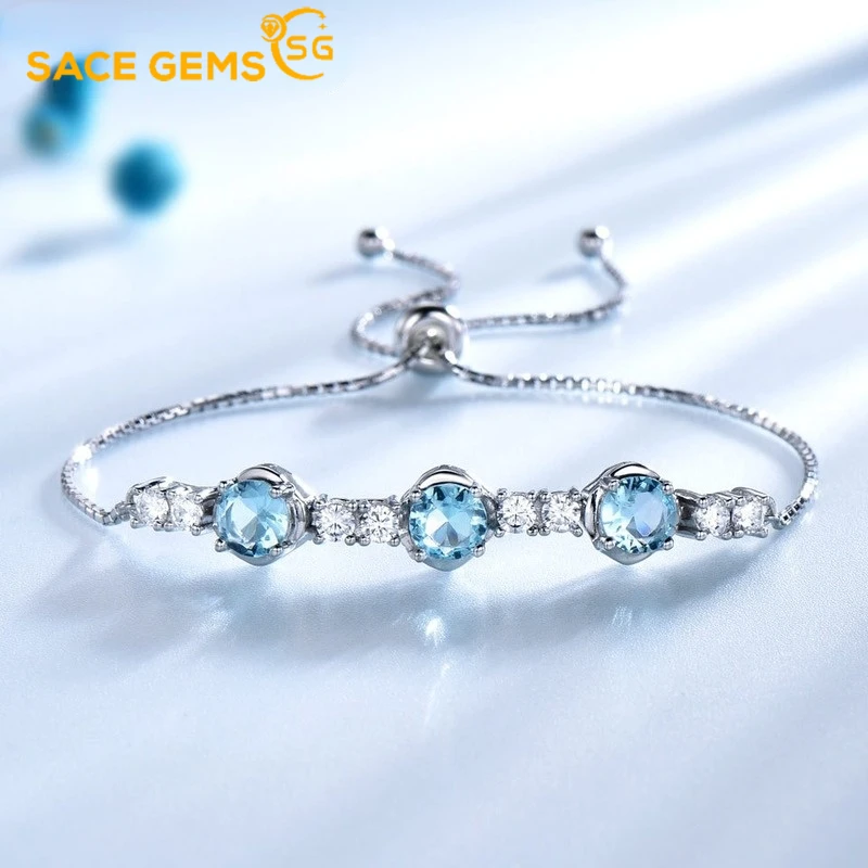 SACE GEMS 100% Real 925 Sterling Silver Blue Topaz Gemstone Charm Bracelet for Women Fashion Fine Jewelry Party Wedding Gift
SACE GEMS 100% Real 925 Sterling Silver Blue Topaz Gemstone Charm Bracelet for Women Fashion Fine Jewelry Party Wedding Gift