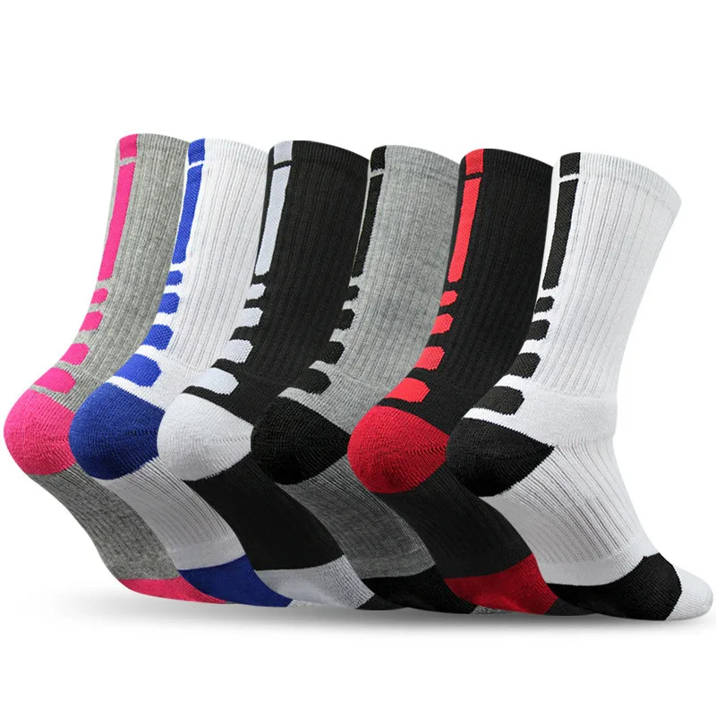 

Новое поступление, высота до середины голени, Спортивные носки для Для мужчин баскетбольные Носки впитывает пот Элитные Носки Для мужчин но...