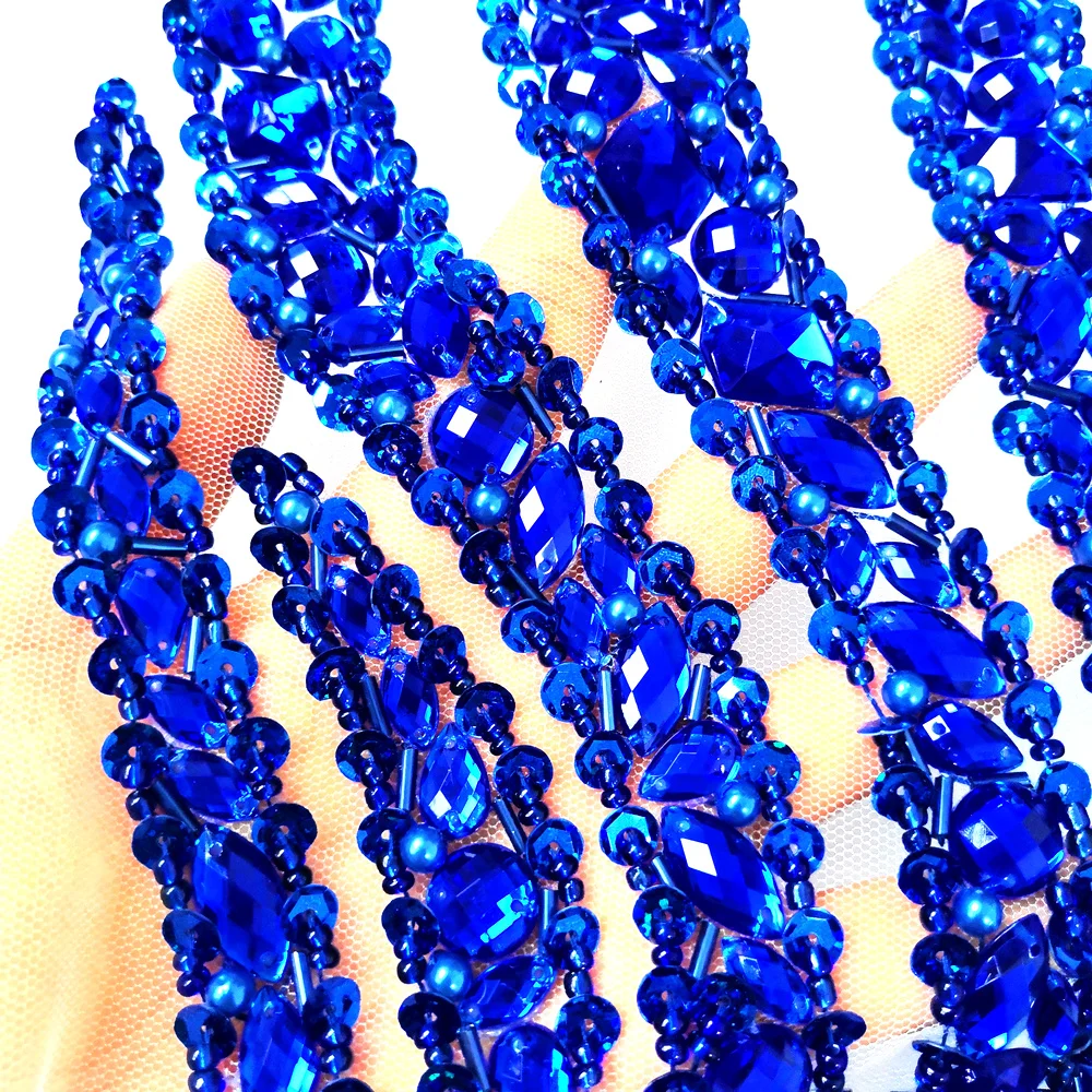 Handmade Custom Made Diy Beaded Blue Purple Sequins Crystals Sew-on Rhinestone Clothes Costumes Applique Patch For Wedding Dress
Handmade Custom Made Diy Beaded Blue Purple Sequins Crystals Sew-on Rhinestone Clothes Costumes Applique Patch For Wedding Dress