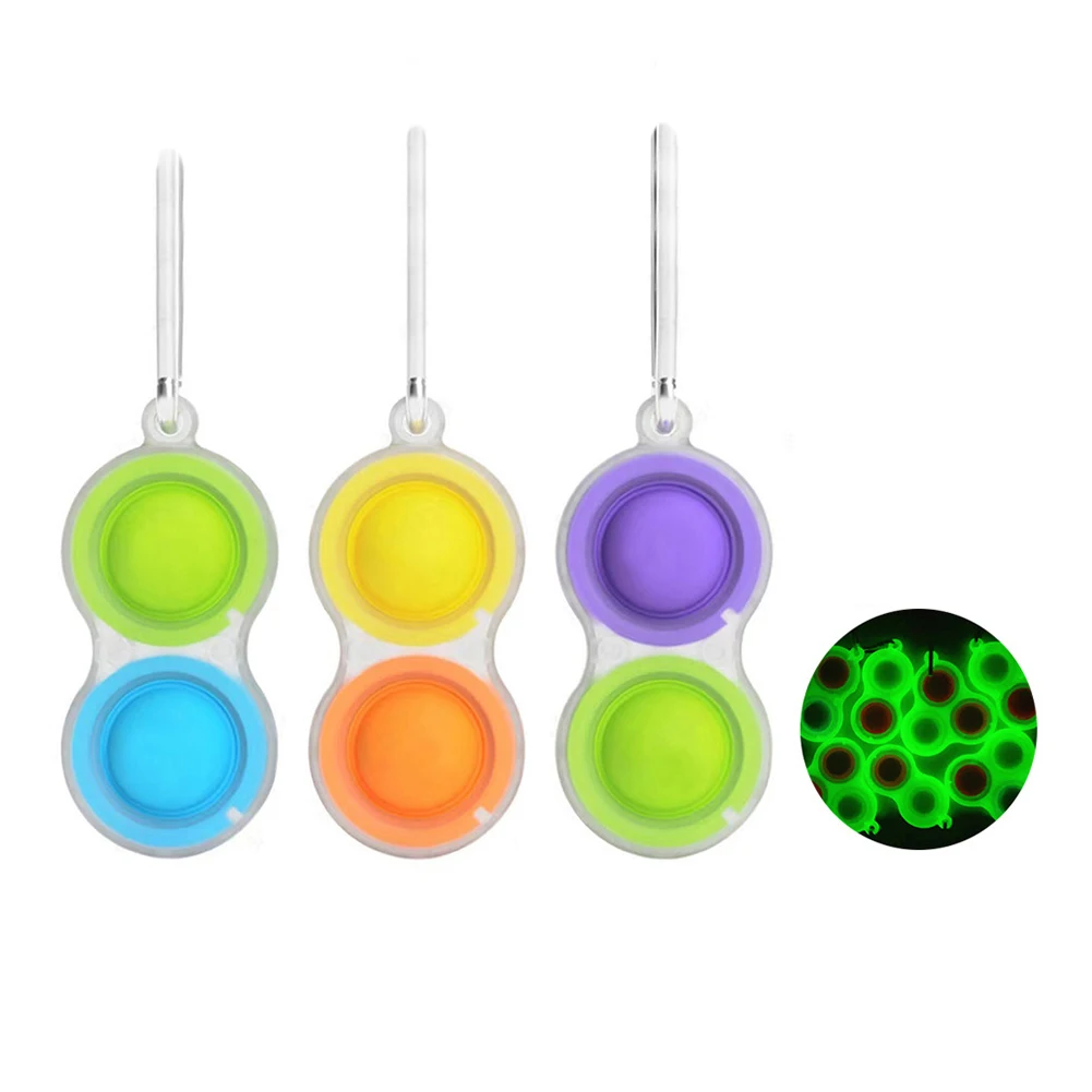 Dimple Fidget Toy Silicone Night Glow Push Bubble Keychain Pendant Sensory Fidget Toys For Autism Stress Relievers Adult Child
Dimple Fidget Toy Silicone Night Glow Push Bubble Keychain Pendant Sensory Fidget Toys For Autism Stress Relievers Adult Child