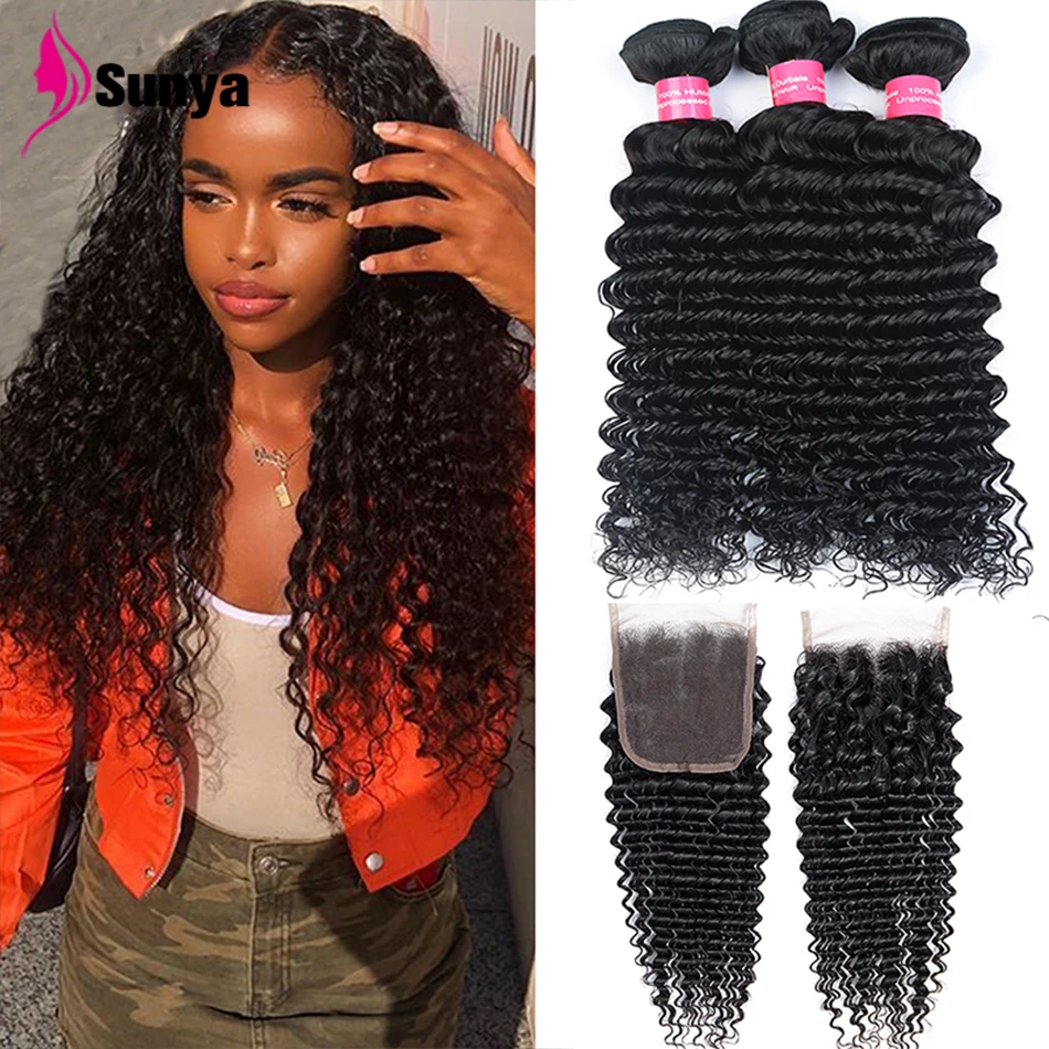 Brazilian Hair Weave Bundles With Closure 30" Transparent Beaudiva Hair Deep Wave Human Hair Bundles With Lace Closure
Brazilian Hair Weave Bundles With Closure 30" Transparent Beaudiva Hair Deep Wave Human Hair Bundles With Lace Closure