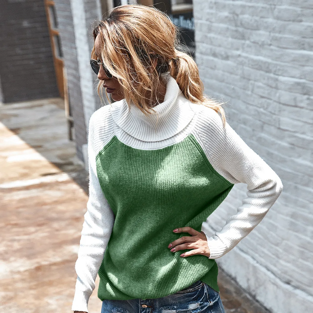 Original design cross border women's independent station autumn and winter 2020 new high collar pure color sweater blouse
Original design cross border women's independent station autumn and winter 2020 new high collar pure color sweater blouse