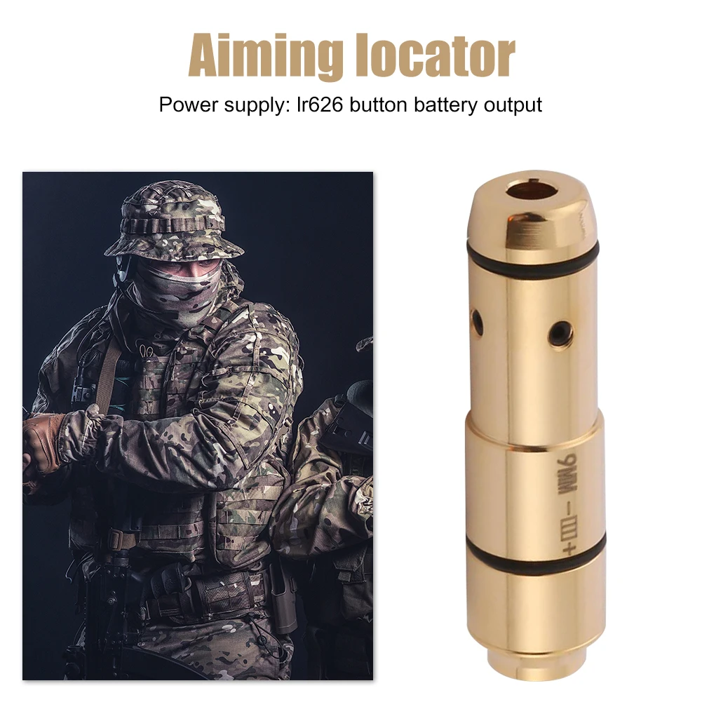 45ACP 9mm Trainer Cartridge Boresighter Brass Red Dot Laser Bore Sight Collimator for Dry Fire Training Bullet Hunting Accessori
45ACP 9mm Trainer Cartridge Boresighter Brass Red Dot Laser Bore Sight Collimator for Dry Fire Training Bullet Hunting Accessori