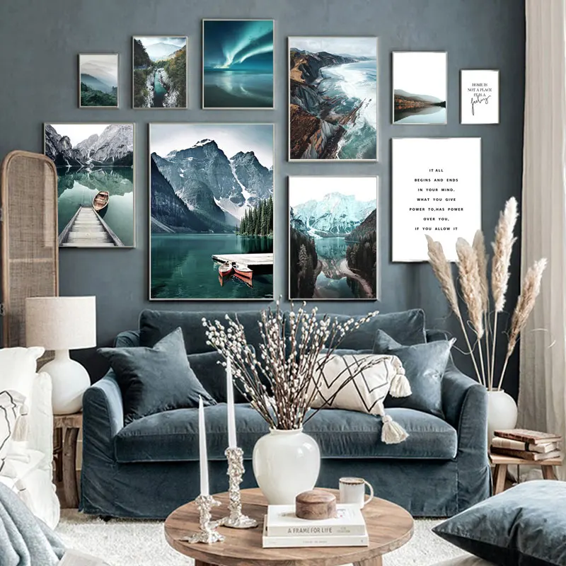 Nature Landscape Wall Art Poster Forest Mountain Canvas Painting Lake Boat Print Home Decor Nordic Decorative Picture Modern
Nature Landscape Wall Art Poster Forest Mountain Canvas Painting Lake Boat Print Home Decor Nordic Decorative Picture Modern