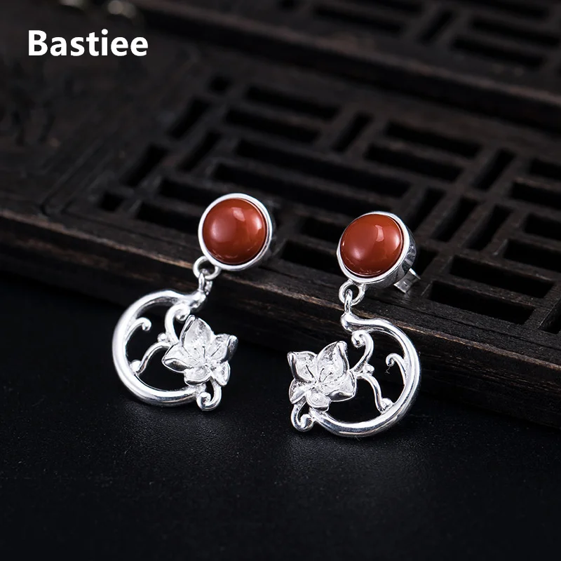 Bastiee red agate stud earrings silver 925 jewelry lily flower stud earrings for women hmong handmade
Bastiee red agate stud earrings silver 925 jewelry lily flower stud earrings for women hmong handmade