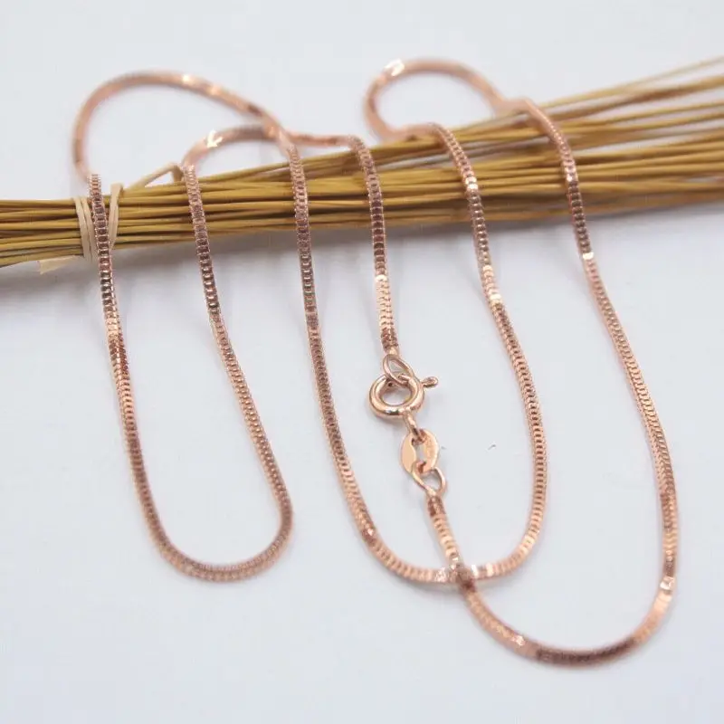 Real 18K Rose Gold Milan Box Chain Women Necklace 16" 18" GUARANTEED 18KT PURE GOLD 1.3mmW Necklace Spring Clasp
Real 18K Rose Gold Milan Box Chain Women Necklace 16" 18" GUARANTEED 18KT PURE GOLD 1.3mmW Necklace Spring Clasp