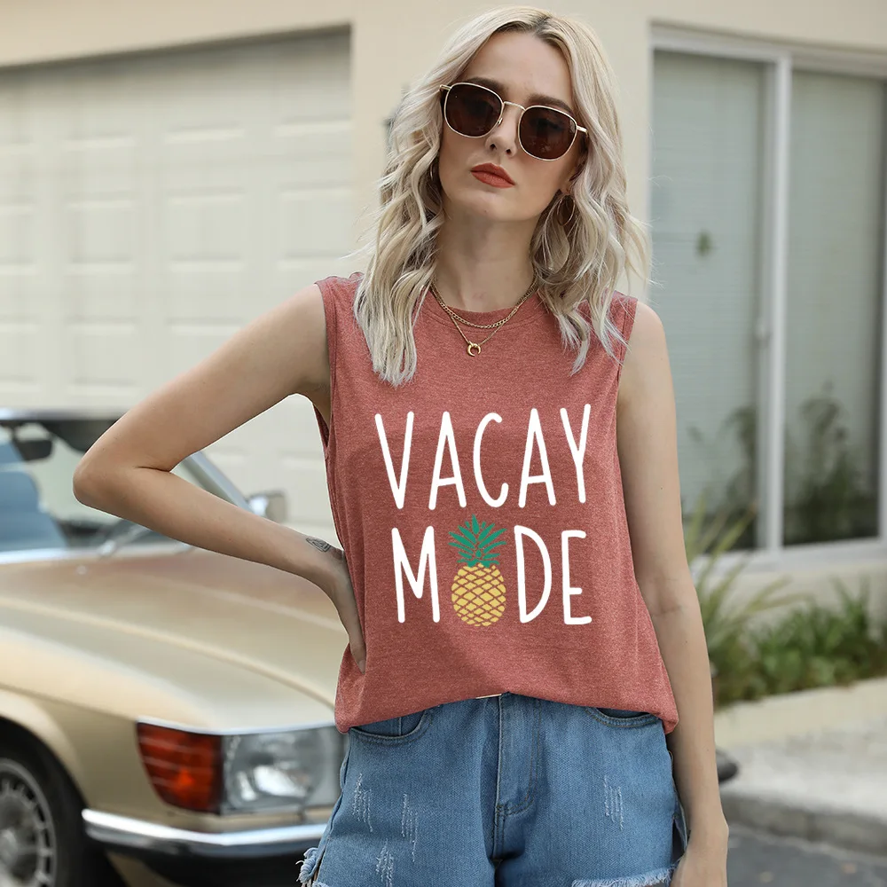 Summer T Shirt Women Leisure Sport T-shirts O Neck Loose Casual Tee Tops Female Tank Tops Fun Print Sleeveless Vest
Summer T Shirt Women Leisure Sport T-shirts O Neck Loose Casual Tee Tops Female Tank Tops Fun Print Sleeveless Vest
