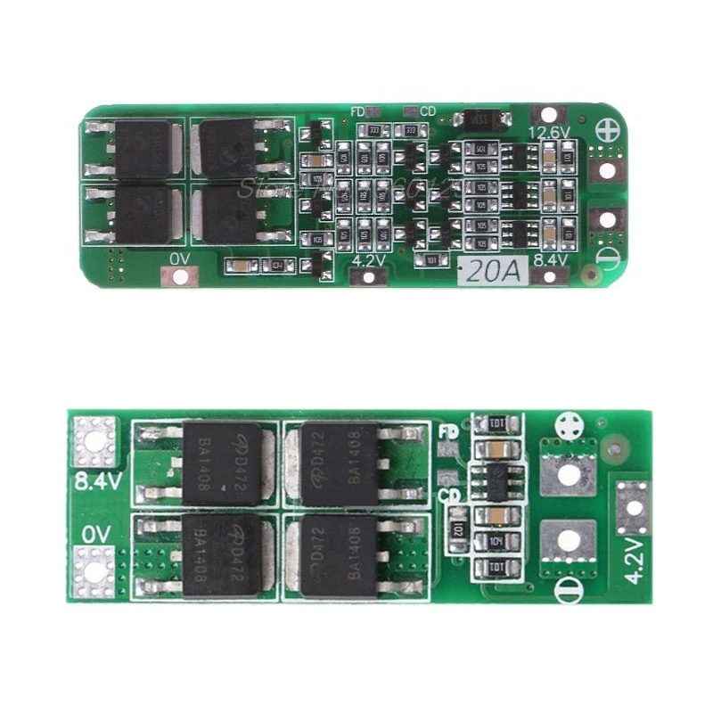 2 Pcs 20A 18650 Lithium Battery Protection Board/Bms Board Standard 2S 7.4V 8.4V& 3S 12.6V
2 Pcs 20A 18650 Lithium Battery Protection Board/Bms Board Standard 2S 7.4V 8.4V& 3S 12.6V