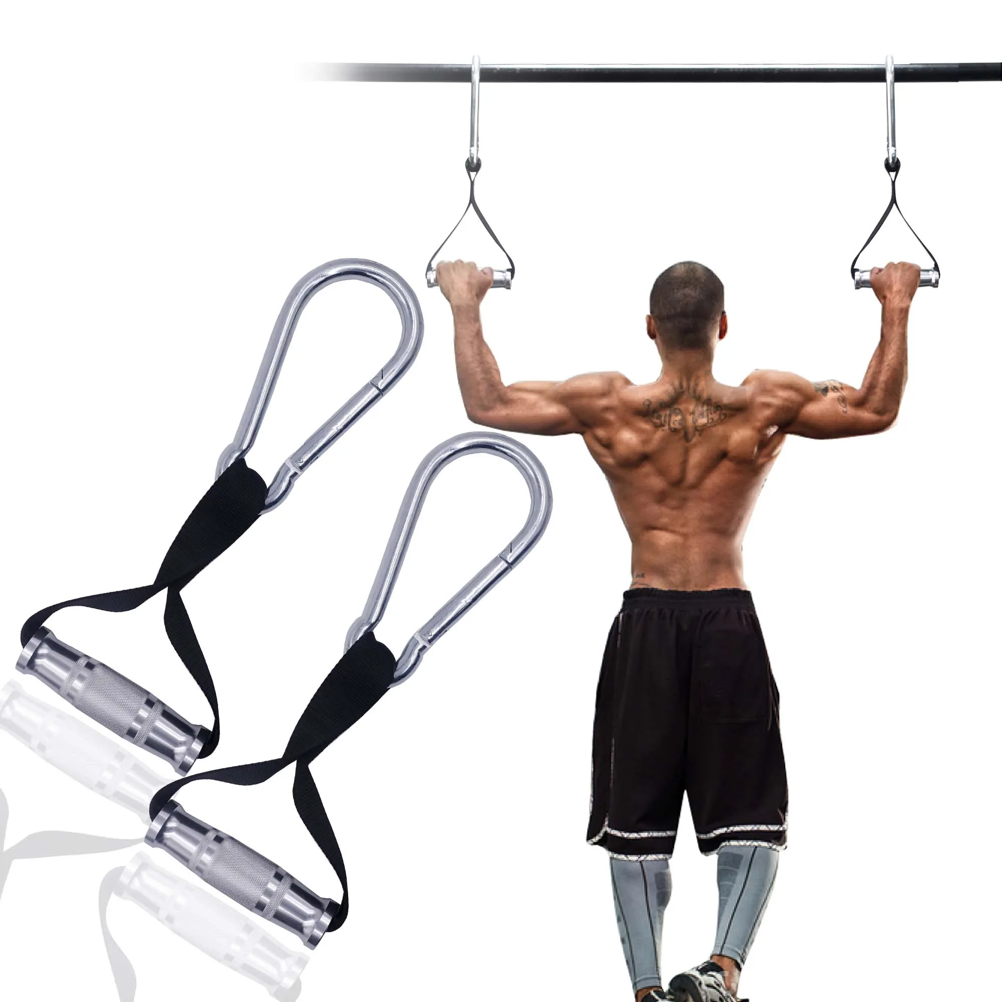 Heavy Duty Pull Ups Handles Weightlifting Workout Metal Gym Handle with Extra Large Carabiner Strengthen Training Equipment
Heavy Duty Pull Ups Handles Weightlifting Workout Metal Gym Handle with Extra Large Carabiner Strengthen Training Equipment