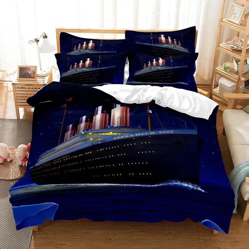 Ocean Liner New Products Bedding Duvet Cover 3D Digital Printing Bed Sheet Fashion Design 2-3Piece Quilt Cover Bedding Set
Ocean Liner New Products Bedding Duvet Cover 3D Digital Printing Bed Sheet Fashion Design 2-3Piece Quilt Cover Bedding Set