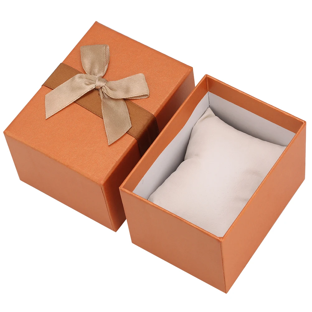 Women Watch Box Accessories Bow-Knot Orange Watches Boxes with Soft Pillows 10cm*7cm*7.5cm Clock Gift Box
Women Watch Box Accessories Bow-Knot Orange Watches Boxes with Soft Pillows 10cm*7cm*7.5cm Clock Gift Box