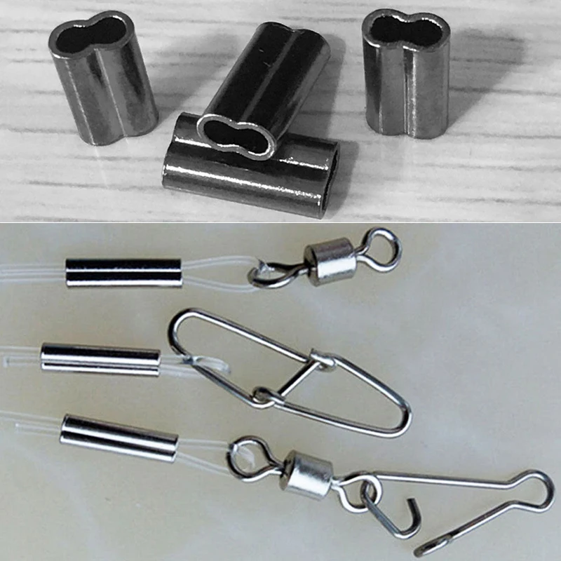 300Pcs Barrel Fishing Crimping Sleeves Fishing Wire Tube Fishing Single Double Barrel Crimping Sleeves Tackle Connector
300Pcs Barrel Fishing Crimping Sleeves Fishing Wire Tube Fishing Single Double Barrel Crimping Sleeves Tackle Connector