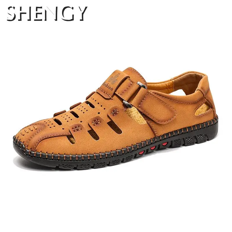 2020 Summer Men Sandals Fashion Breathable PU Leather Sandals Male Casual Walking Sandals Outdoor Beach Sandals
2020 Summer Men Sandals Fashion Breathable PU Leather Sandals Male Casual Walking Sandals Outdoor Beach Sandals