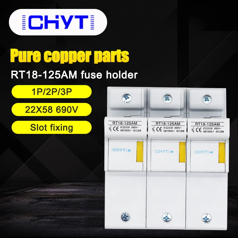 R017 RT18-125 500V 22x58mm Fast Blow Ceramic Tube Fuse 3P 63A 80A 100A 125A RO17 22*58mm 22x58 22*58 With Fuse Holder Base
R017 RT18-125 500V 22x58mm Fast Blow Ceramic Tube Fuse 3P 63A 80A 100A 125A RO17 22*58mm 22x58 22*58 With Fuse Holder Base
