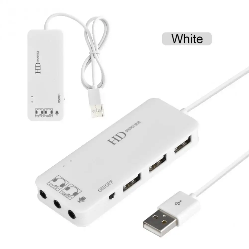 3 порта USB 2 0 зарядное устройство концентратор + стерео наушники микрофон W/ 7.1CH