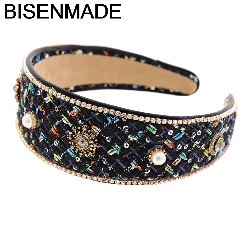 BISENMADE 2020 шикарная повязка на голову для женщин из шерстяной ткани ободок для волос с бриллиантами и жемчугом женские головные уборы аксессу...
BISENMADE 2020 шикарная повязка на голову для женщин из шерстяной ткани ободок для волос с бриллиантами и жемчугом женские головные уборы аксессу...