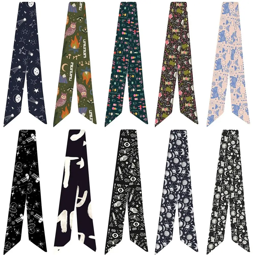 Dark Color Print Pattern Ladies Small Silk Scarf Fashion Variety Soft Decor Scarve Mutiple-Function Twill Smooth HandBag Ribbons
Dark Color Print Pattern Ladies Small Silk Scarf Fashion Variety Soft Decor Scarve Mutiple-Function Twill Smooth HandBag Ribbons