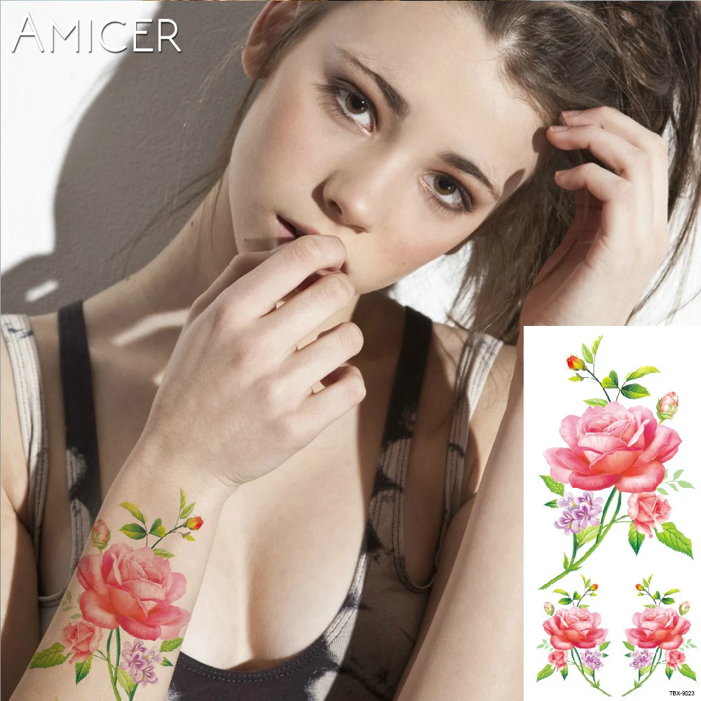 Flash Henna Tattoo Fake Temporary Tattoos Stickers Sleeve Rose Peony Flowers Tattoo Arm Shoulder Tattoo Waterproof Women On Body
Flash Henna Tattoo Fake Temporary Tattoos Stickers Sleeve Rose Peony Flowers Tattoo Arm Shoulder Tattoo Waterproof Women On Body