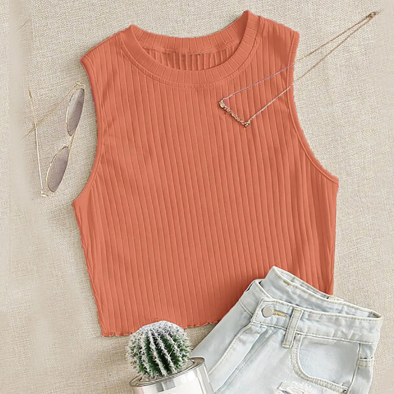 Женский однотонный топ с круглым вырезом, лидер продаж, модный кроп-топ, простой стиль, новая блузка, женская одежда 
Женский однотонный топ с круглым вырезом, лидер продаж, модный кроп-топ, простой стиль, новая блузка, женская одежда