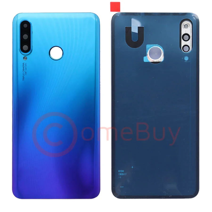 Задняя крышка батарейного отсека для Huawei P30 Lite Nova 4e стеклянная панель Крышка +