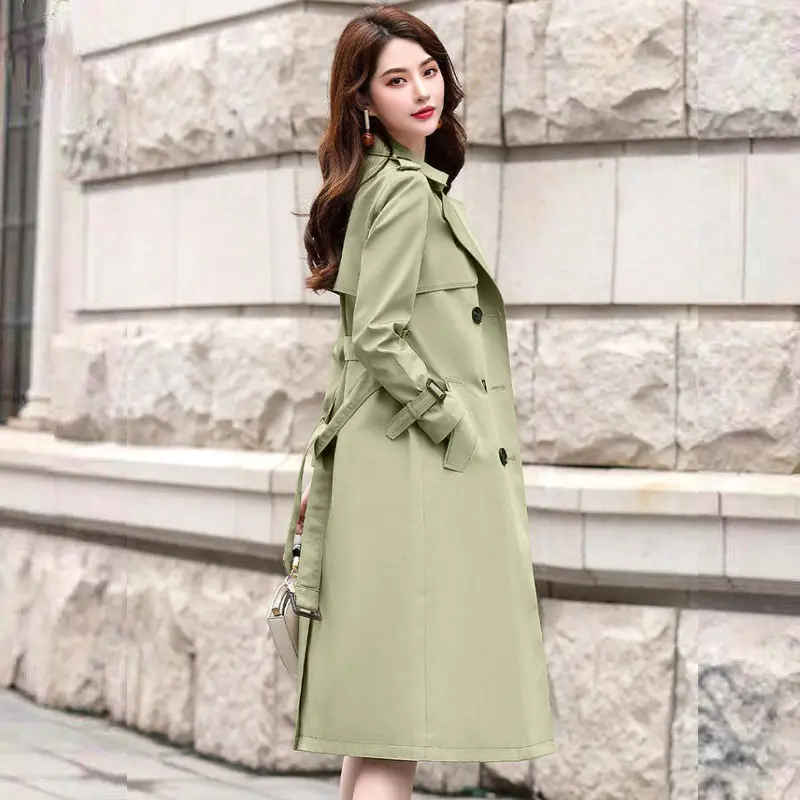 2021 New Autumn Spring Women Turn-down Collar Double Breasted Trench Office Lady Solid Long Trench With Belt
2021 New Autumn Spring Women Turn-down Collar Double Breasted Trench Office Lady Solid Long Trench With Belt