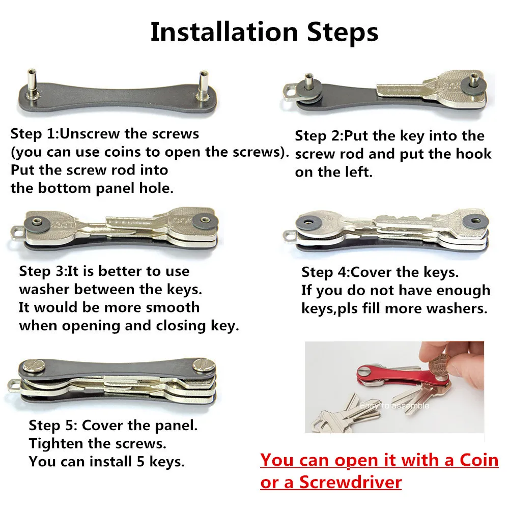 1PC EDC Long Style Aluminum Alloy Key Storage Clip Car Key Holder Keys Organizer Folder Smart Keychain Key Storage Collector
1PC EDC Long Style Aluminum Alloy Key Storage Clip Car Key Holder Keys Organizer Folder Smart Keychain Key Storage Collector