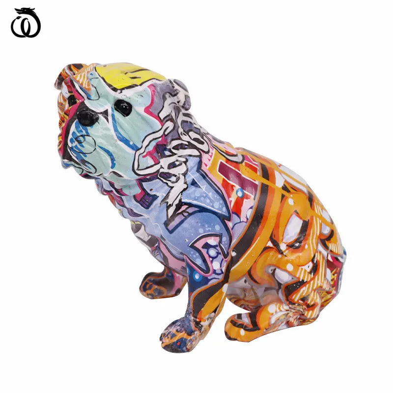Painted Bulldog Art Sculpture Home Decor Abstract Splash Color Dog Animal Statue Resin Craft Nordic Decoration Accessories R7183
Painted Bulldog Art Sculpture Home Decor Abstract Splash Color Dog Animal Statue Resin Craft Nordic Decoration Accessories R7183