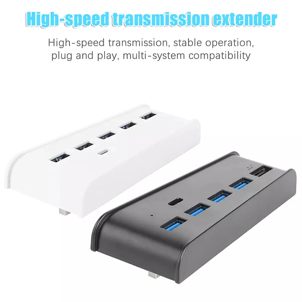 Game Console USB Hub High Speed Transfer 5 Ports USB 2.0 Splitter Digital Game Host Adapter for PS5 DE/UHD Replacement
Game Console USB Hub High Speed Transfer 5 Ports USB 2.0 Splitter Digital Game Host Adapter for PS5 DE/UHD Replacement
