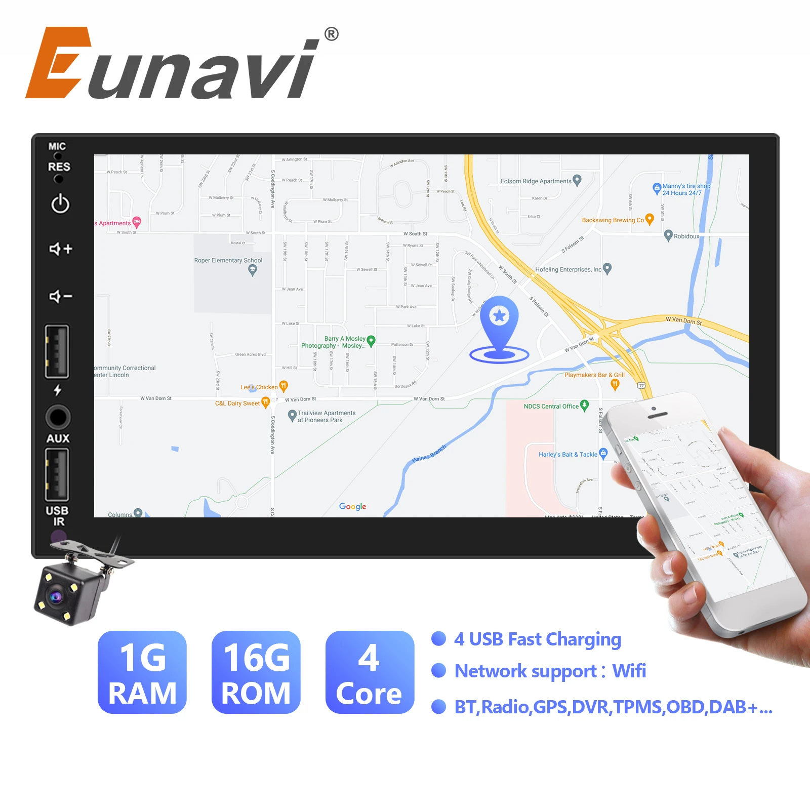 Eunavi 7 inch Andriod 9.1 Car Radio For Universal Nissan Kia Toyota Hyundai Passart Polo Wifi GPS Multimedia Player 2 Din Stereo
Eunavi 7 inch Andriod 9.1 Car Radio For Universal Nissan Kia Toyota Hyundai Passart Polo Wifi GPS Multimedia Player 2 Din Stereo