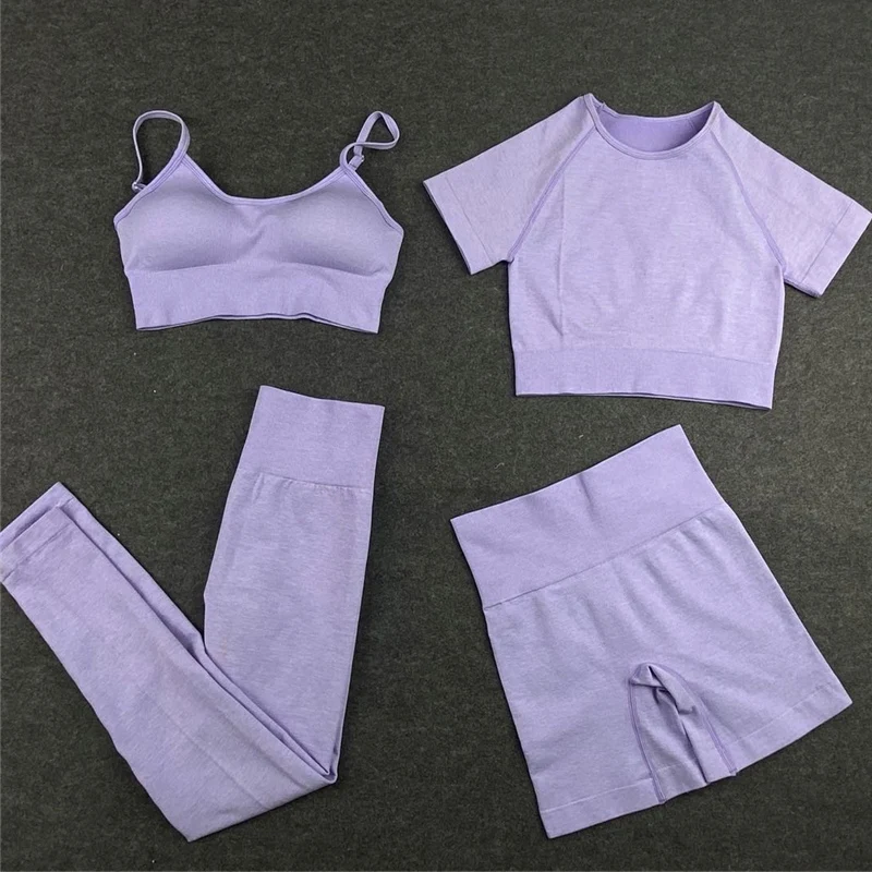 2/4PCS Seamless Leggings+Short Sleeve Crop Top+Sports Bra+Sport Shorts Yoga Set Sports Wear For Women Gym Clothing Sports Suit
2/4PCS Seamless Leggings+Short Sleeve Crop Top+Sports Bra+Sport Shorts Yoga Set Sports Wear For Women Gym Clothing Sports Suit