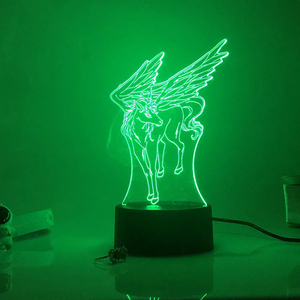 2022 New Year Illusion Gifts 3D Anime Light Night Lamp Baby Room Decor Moon Pegasus Horse LED Acrylic RGB Kawaii 3D Light
2022 New Year Illusion Gifts 3D Anime Light Night Lamp Baby Room Decor Moon Pegasus Horse LED Acrylic RGB Kawaii 3D Light