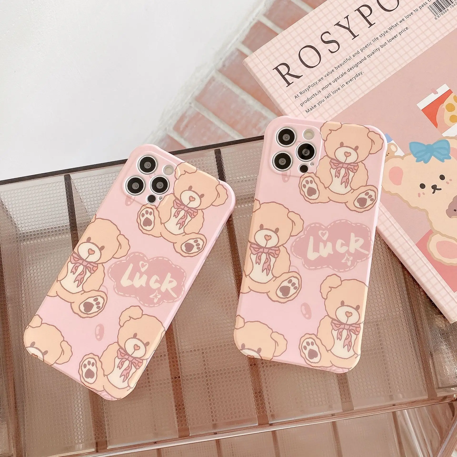 Cute Cartoon Lucky Doll Bear Korea Phone Case For iPhone 12 11 Pro Max X Xs Max Xr 7 8 Plus SE 2020 Cases Soft Silicone Cover
Cute Cartoon Lucky Doll Bear Korea Phone Case For iPhone 12 11 Pro Max X Xs Max Xr 7 8 Plus SE 2020 Cases Soft Silicone Cover