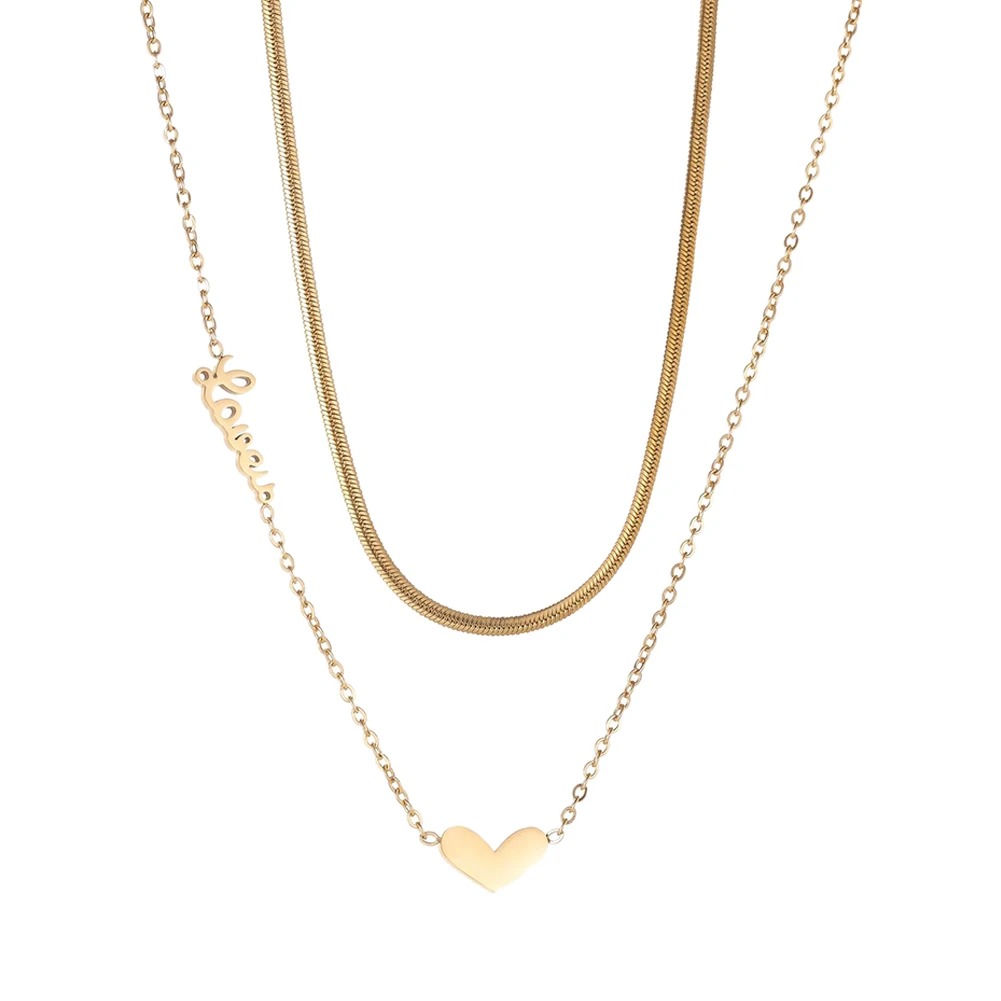 Temperament Personality Snake Necklace Letter Titanium Steel Fashion Women Jewelry Love Choker Clavicle Chian Heart Necklace
Temperament Personality Snake Necklace Letter Titanium Steel Fashion Women Jewelry Love Choker Clavicle Chian Heart Necklace