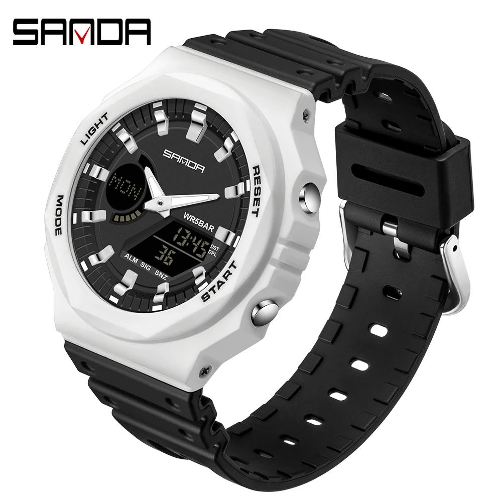 Sanda Watch for Women Casual Fashion Ladies Electronic Watches Waterproof Dual Display Analog Quartz Mens Digital Sport Watch
Sanda Watch for Women Casual Fashion Ladies Electronic Watches Waterproof Dual Display Analog Quartz Mens Digital Sport Watch