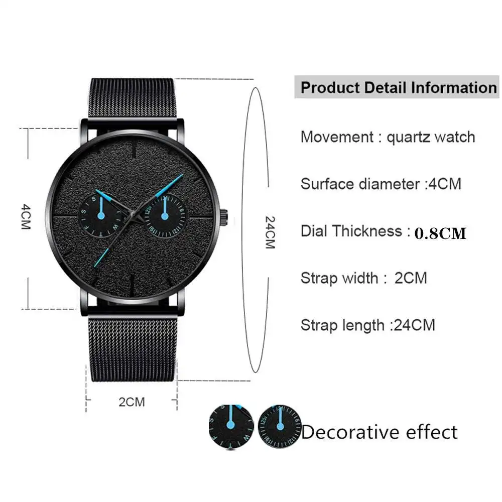Luxury Watches Fashion Analog Men Business Sport Watch Mesh Strap Slim Ultra-thin Men's Watch Top Brand Clock Male Uhren Herren
Luxury Watches Fashion Analog Men Business Sport Watch Mesh Strap Slim Ultra-thin Men's Watch Top Brand Clock Male Uhren Herren