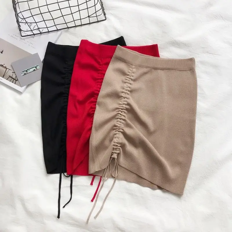 Irregular High Waist Elastic Short Skirt Tight Package Hip Side Drawcord Knitted Mini Skirt Sexy Fashion Street
Irregular High Waist Elastic Short Skirt Tight Package Hip Side Drawcord Knitted Mini Skirt Sexy Fashion Street