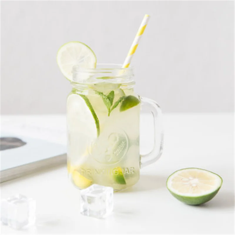 1PC Portable Belt Handle Glass Cup Breakfast Juice Salad Transparent Wine Glass Retro Canned Drinkware Lemon Water Bottle Cup
1PC Portable Belt Handle Glass Cup Breakfast Juice Salad Transparent Wine Glass Retro Canned Drinkware Lemon Water Bottle Cup