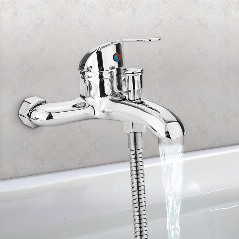 Zinc Alloy Basin Faucets Chrome Wall Mounted Hot Cold Water Dual Spout Mixer Tap Faucet Splitter Bath Shower Basin 
Zinc Alloy Basin Faucets Chrome Wall Mounted Hot Cold Water Dual Spout Mixer Tap Faucet Splitter Bath Shower Basin
