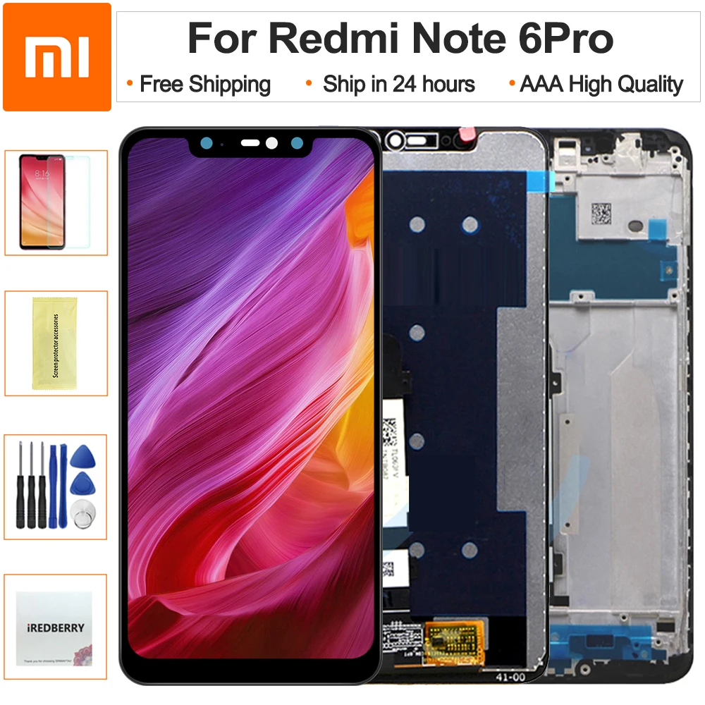 6 26 дюймовый черный ЖК дисплей для Xiaomi Redmi Note Pro Глобальный сенсорный экран сборка