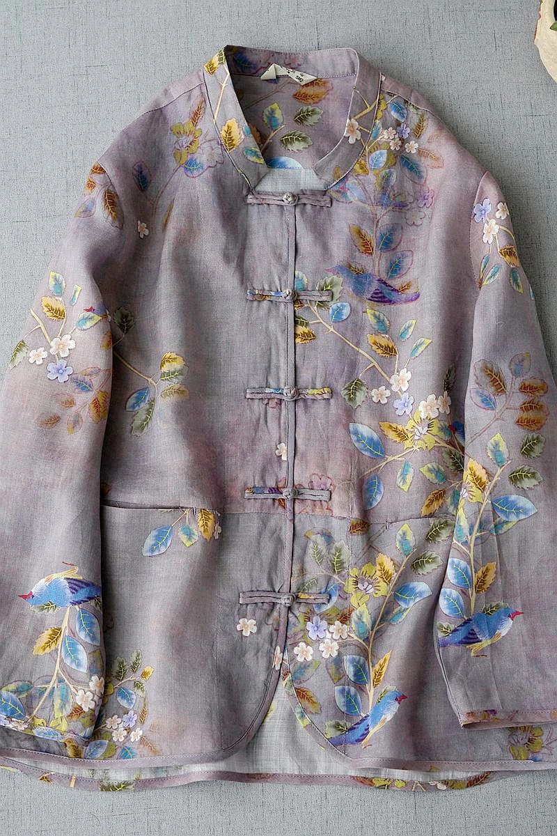 Spring Summer Women Loose Chinese Style Buttons Print Comfortable Water Washed Thin See-through Ramie Tops Shirts/Blouses
Spring Summer Women Loose Chinese Style Buttons Print Comfortable Water Washed Thin See-through Ramie Tops Shirts/Blouses