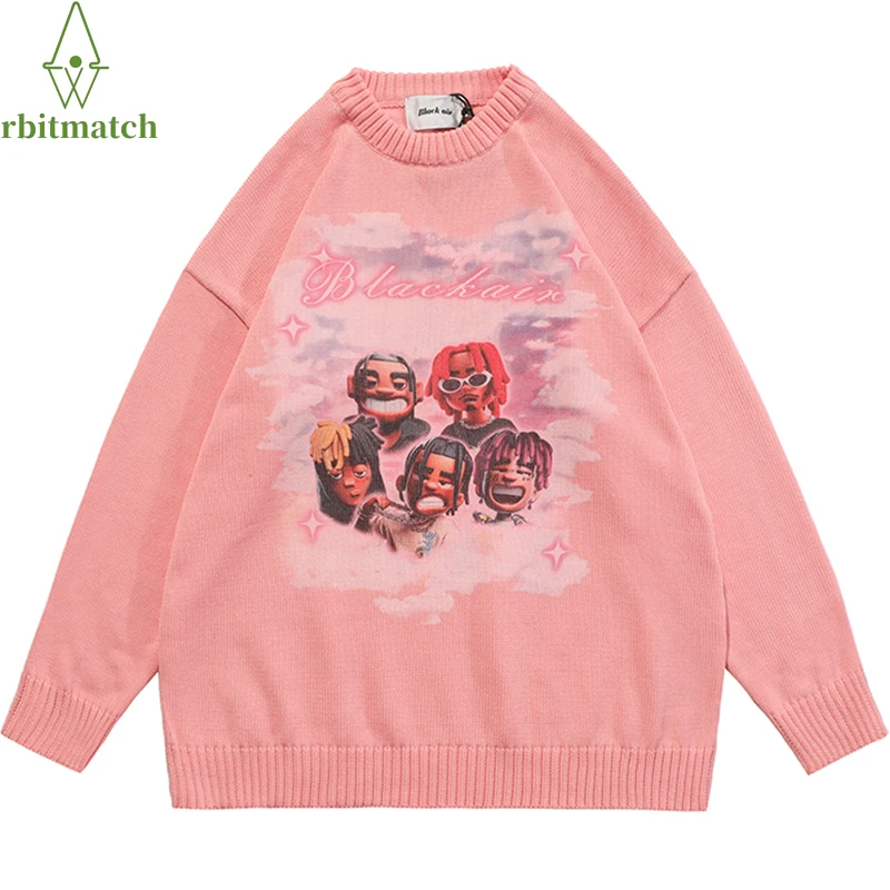 Oversized Knitted Sweater Men Hip Hop Comics Rapper Print Sweater Harajuku Streetwear Pullover Cotton Sweater Women 2021 Autumn
Oversized Knitted Sweater Men Hip Hop Comics Rapper Print Sweater Harajuku Streetwear Pullover Cotton Sweater Women 2021 Autumn
