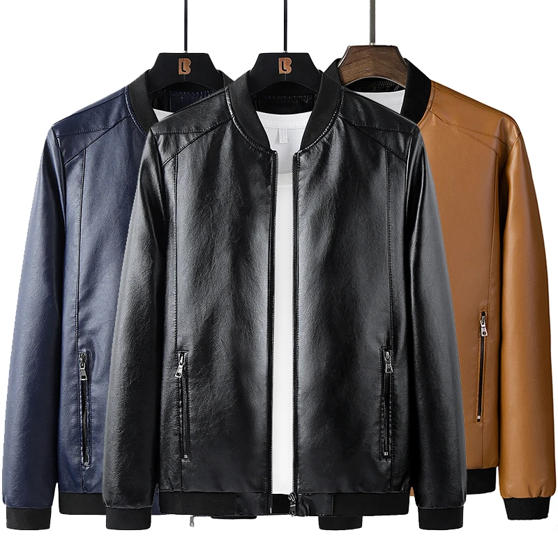 Vintage Motorcycle Leather Jacket Men Fashion New baseball Biker Faux Leather Jacket Male Stand Collar Bomber Coat
Vintage Motorcycle Leather Jacket Men Fashion New baseball Biker Faux Leather Jacket Male Stand Collar Bomber Coat