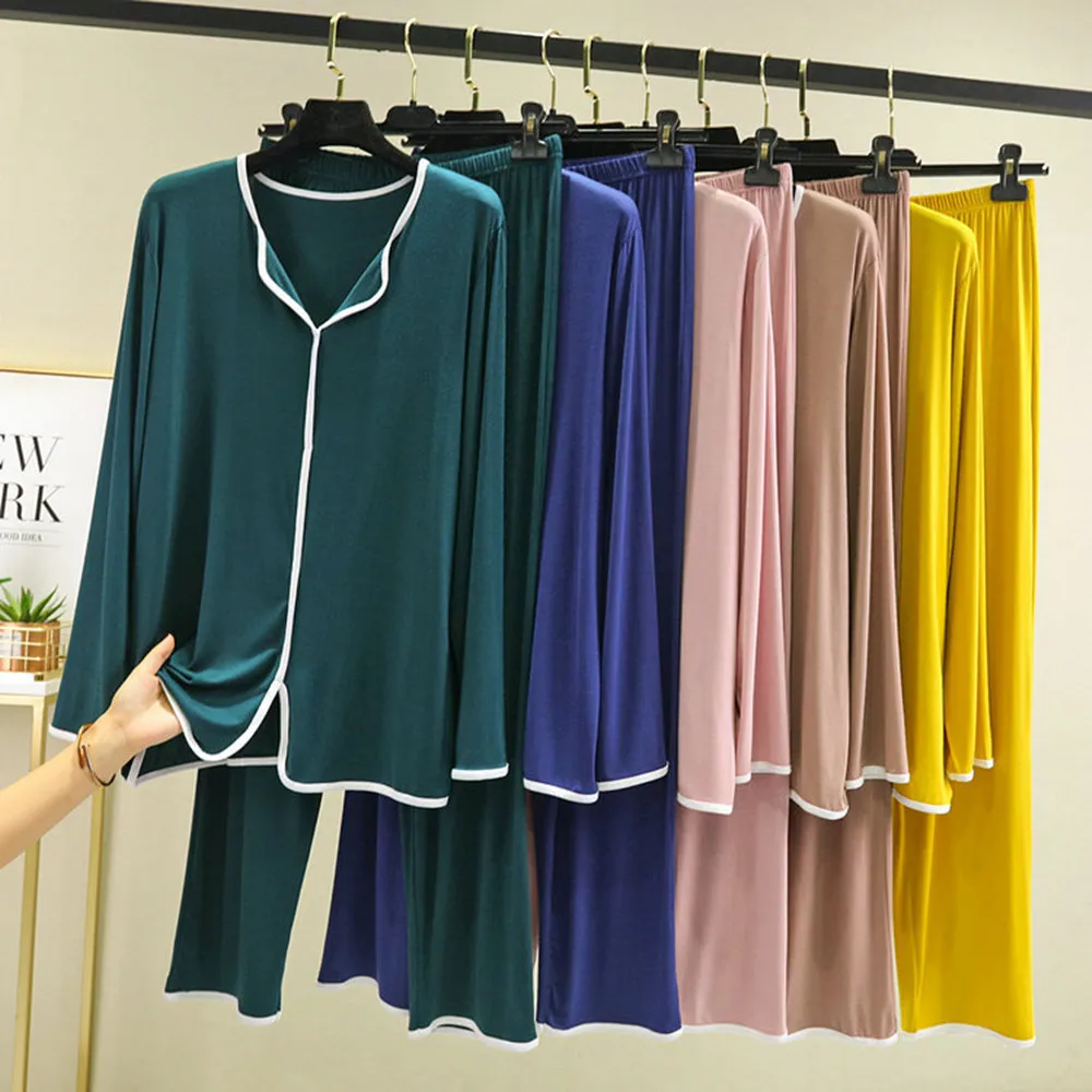 Женский Пижамный костюм Fdfklak L XL XXL, модные брюки с длинным рукавом, пижама, женская одежда для отдыха, Новинка осени 2021, одежда для сна
Женский Пижамный костюм Fdfklak L XL XXL, модные брюки с длинным рукавом, пижама, женская одежда для отдыха, Новинка осени 2021, одежда для сна