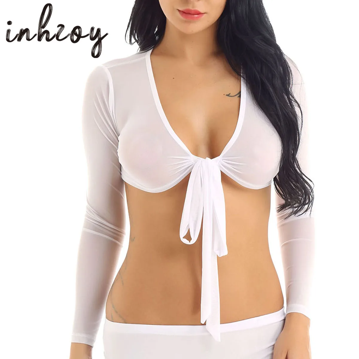 Womens Pole Dance Tops Sexy See Through Sheer Mesh Blouse T-shirt Night Club Dance Clothes 
Womens Pole Dance Tops Sexy See Through Sheer Mesh Blouse T-shirt Night Club Dance Clothes