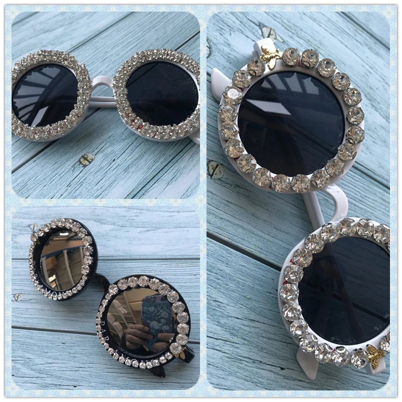 New luxury sunglasses for ladies vintage rhinestone sunglasses lovely round frames UV400
New luxury sunglasses for ladies vintage rhinestone sunglasses lovely round frames UV400