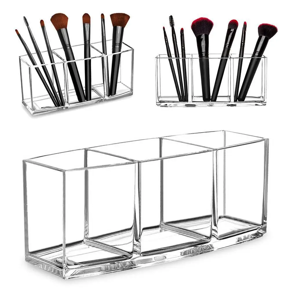 3 Holes Transparent Acrylic Makeup Brush Tool Cosmetic Makeup Storage Box Case Make-up Brush Holder Table Organizer Make Up Tool
3 Holes Transparent Acrylic Makeup Brush Tool Cosmetic Makeup Storage Box Case Make-up Brush Holder Table Organizer Make Up Tool