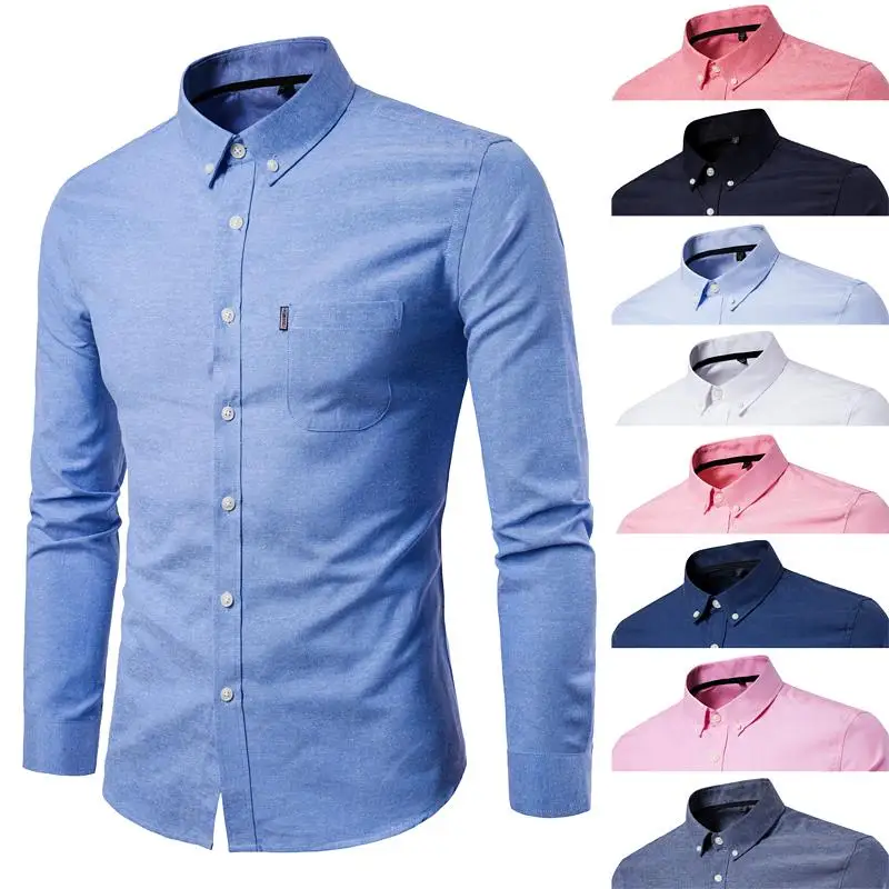 Men's business casual long sleeve shirt classic solid color men's social dress shirt white blue black M-5XL
Men's business casual long sleeve shirt classic solid color men's social dress shirt white blue black M-5XL