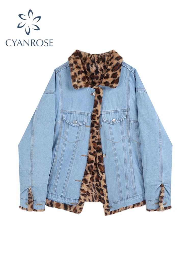 Leopard Jeans Jacket For Women Thick Plus Velvet Vintage Loose Fleece Jacket 2021 Winter Fashion Casual Patchwork Denim Coats
Leopard Jeans Jacket For Women Thick Plus Velvet Vintage Loose Fleece Jacket 2021 Winter Fashion Casual Patchwork Denim Coats